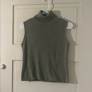 Designers Originals Sage Knit Sleeveless Turtleneck Top - 100% Cotton